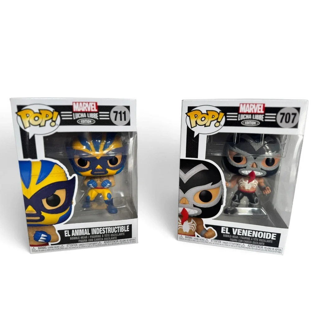 Funko Pop Marvel Lucha Libre Venom Wolverine Lot #707 #711 New in Box